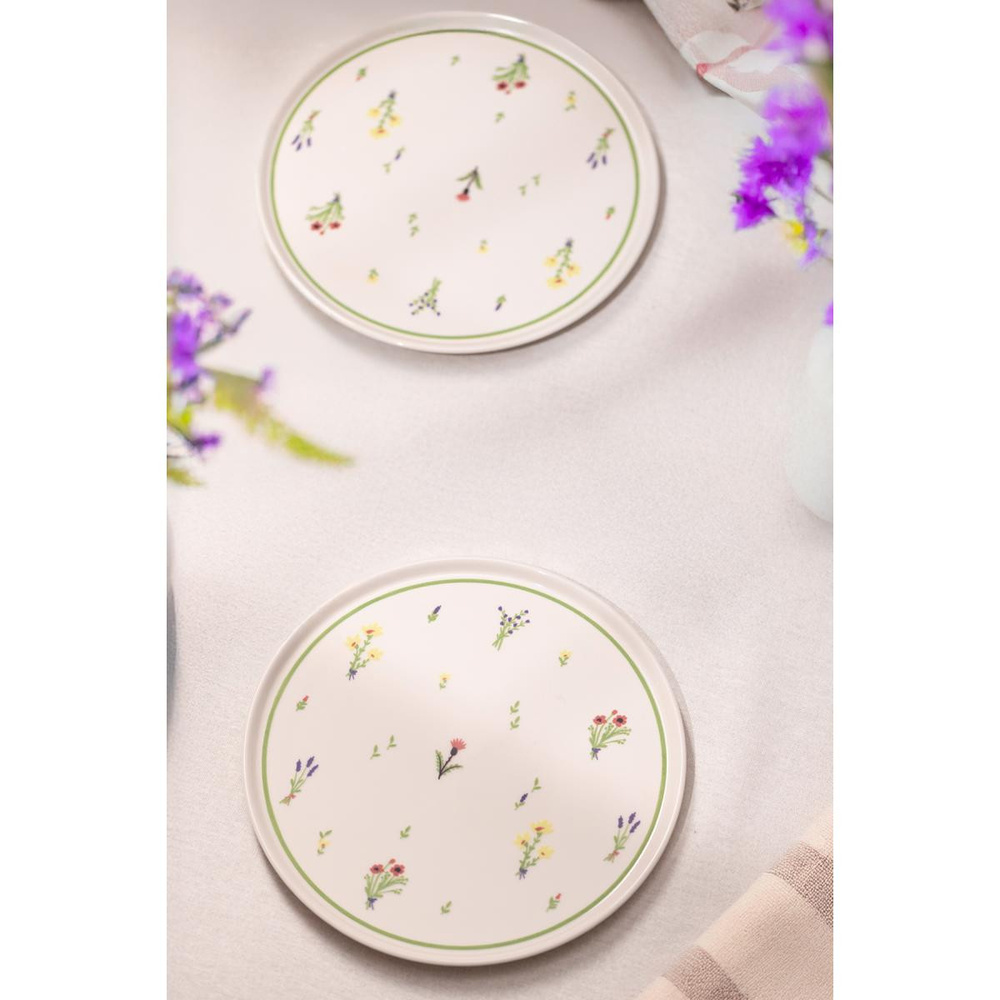 Rakle Botanical Seramik 4'lü Servis Tabağı Seti 26,5 Cm görseli 2