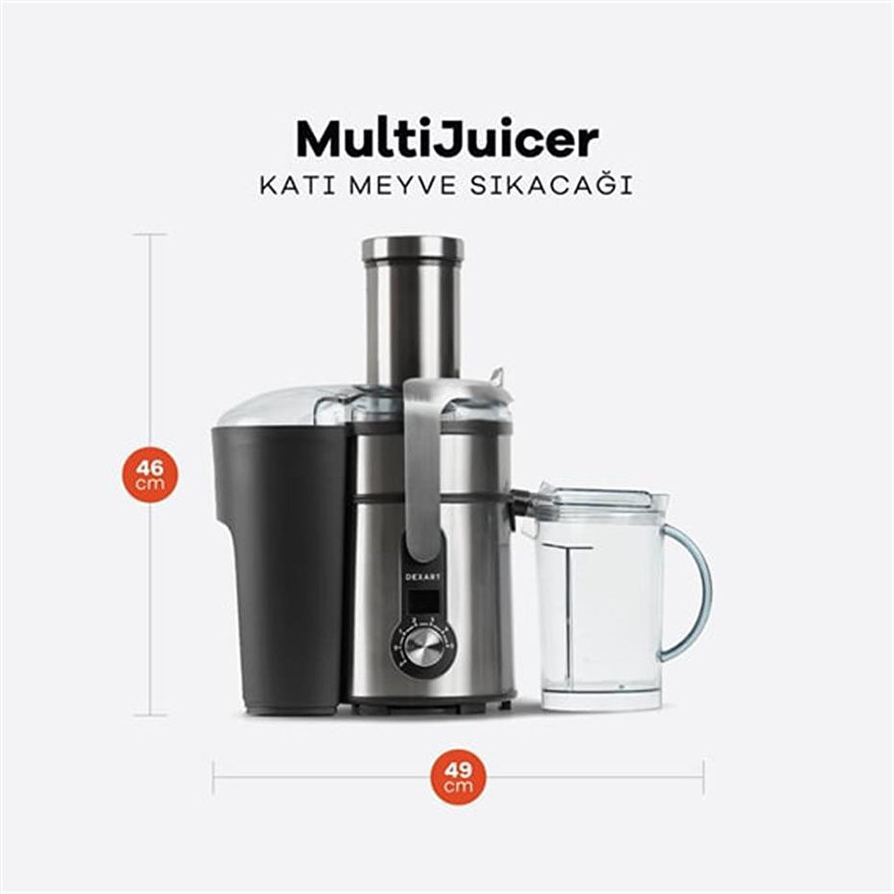 Dexart Multijuicer Whole Fruit&vegetable Katı Meyve Sıkacağı görseli 2
