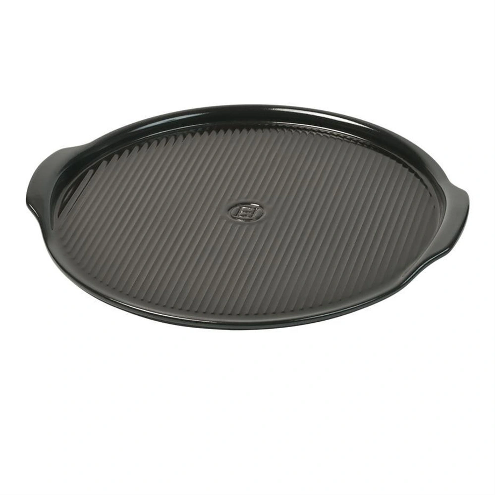 Emile Henry Pizza/fırın Kabı Yuvarlak 40 Cm Siyah görseli 1