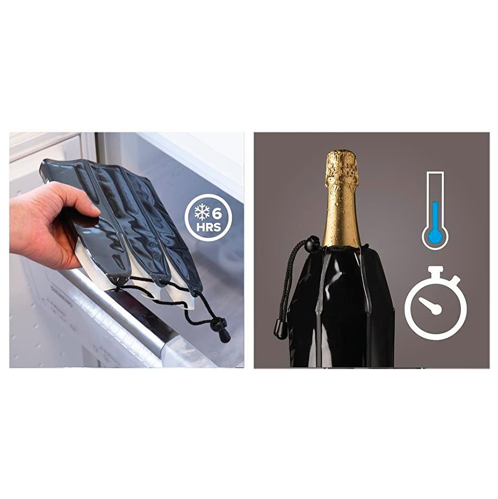 Vacu Vin Aktif Soğutucu Şarap & Şampanya Platin Platin görseli 3