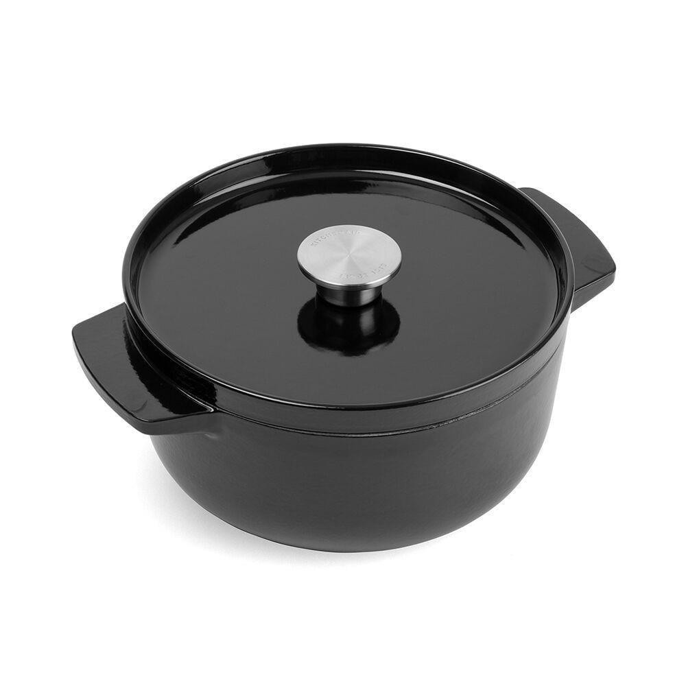 Kitchenaid Döküm Demir Tencere 22 Cm - 3.3 L Siyah görseli 1