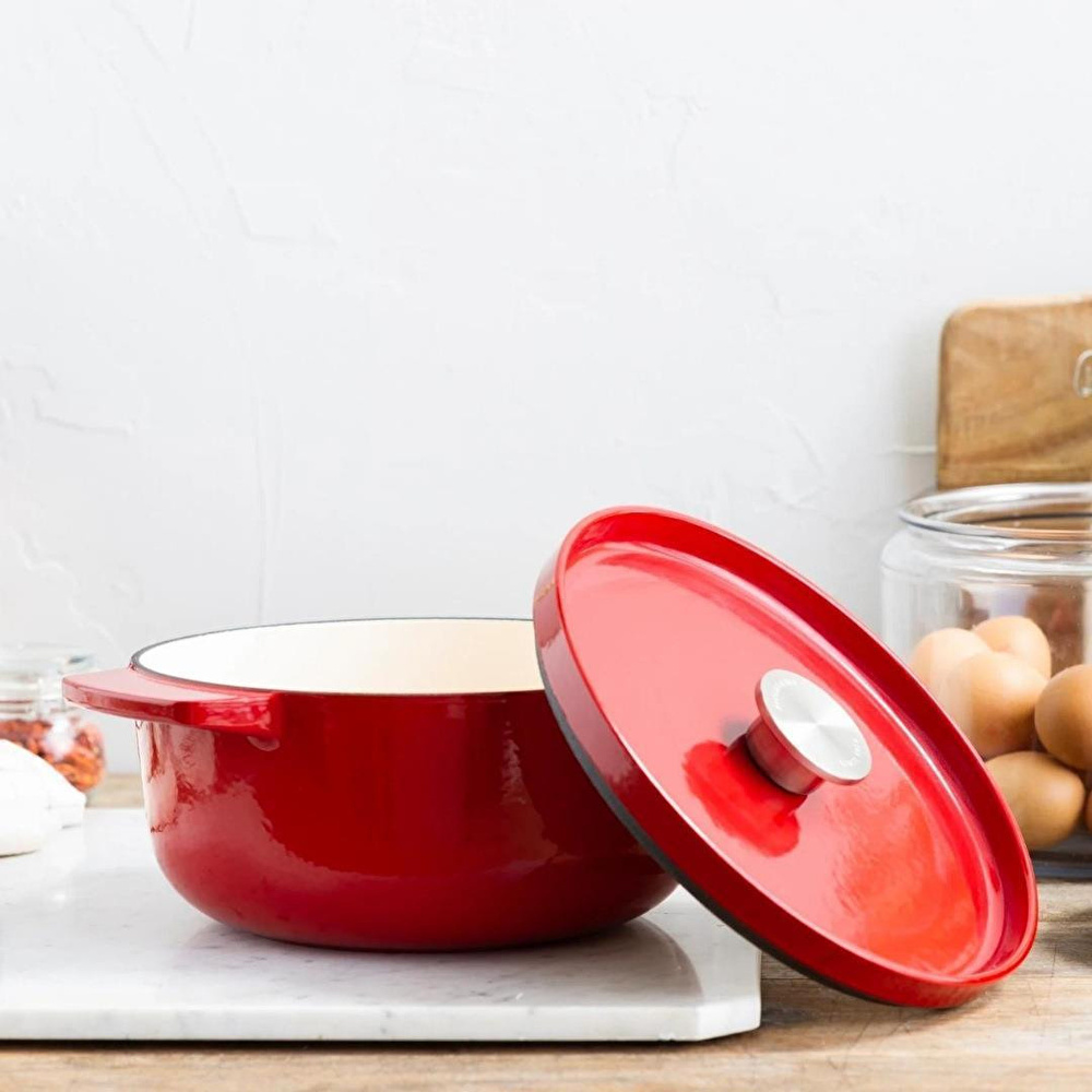Kitchenaid Döküm Demir Tencere 26 Cm - 5.2 L Kırmızı görseli 3