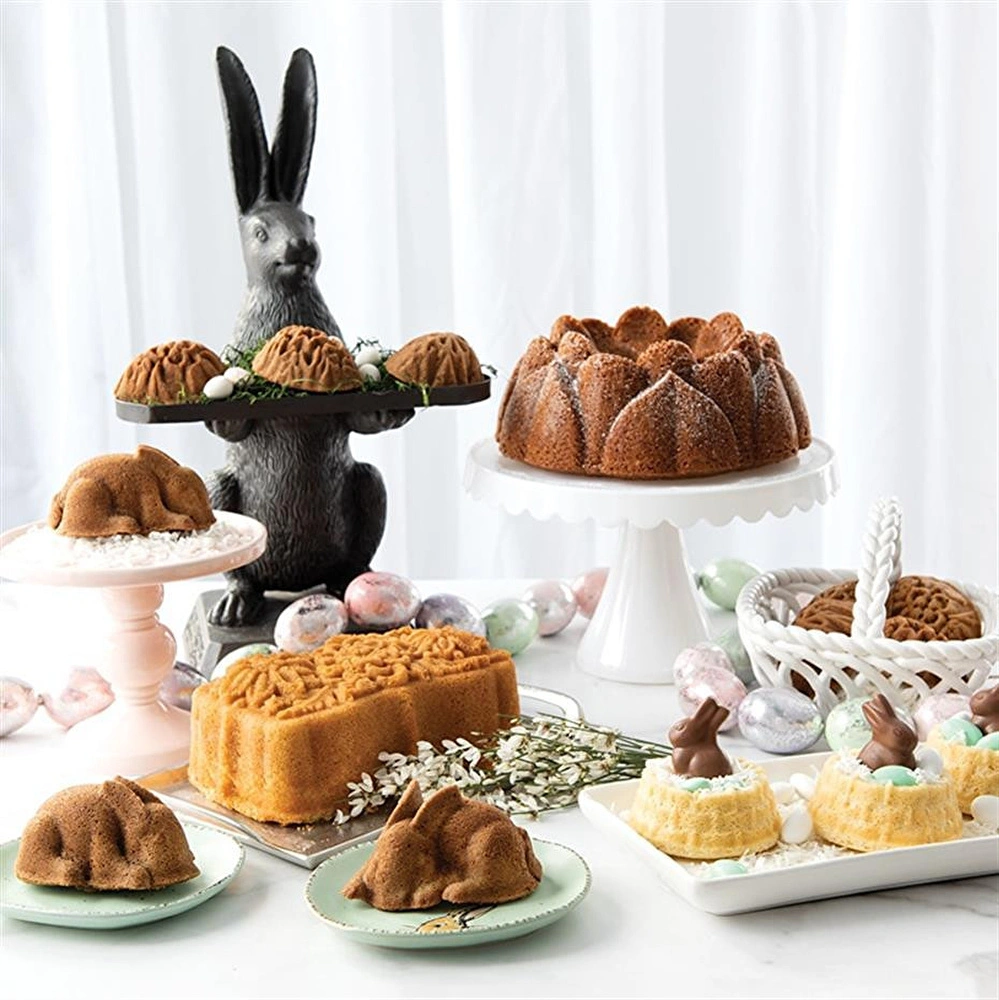 Nordicware Minik Tavşanlar Kek Kalıbı Platin görseli 4