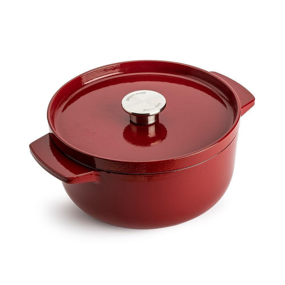Kitchenaid Döküm Demir Tencere 22 Cm - 3.3 L Kırmızı görseli 1