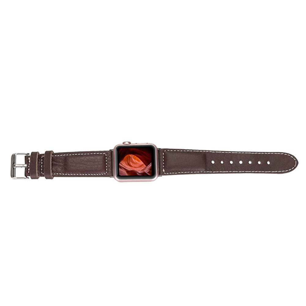 Bloominbag Bloomband Crimora Kahve Deri Apple Watch Kordonu-44/45/46/49mm görseli 3