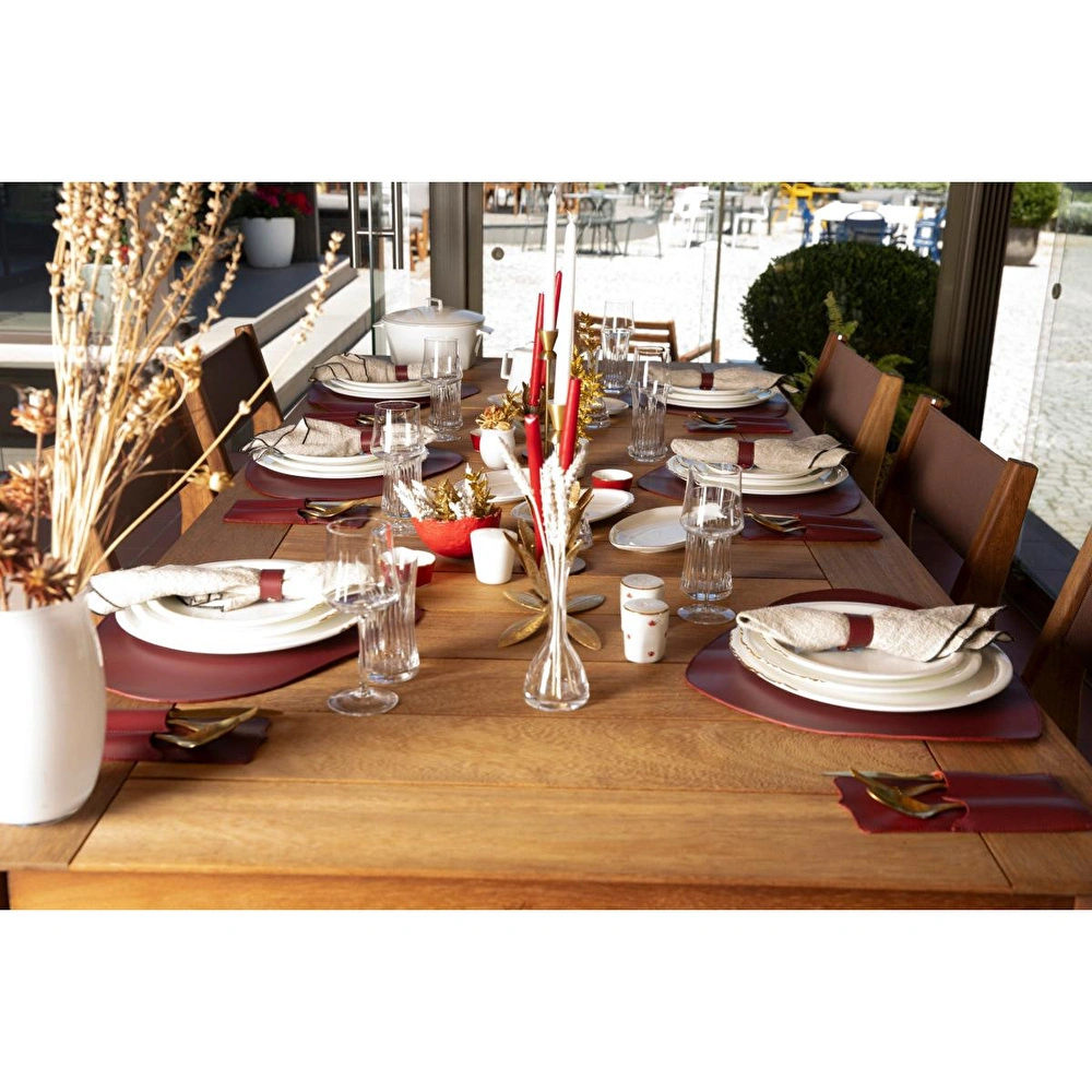 Bloominbag Bloomdine Velato Hakiki Deri Masa Seti (4'lü Placemat & Tabak Altlığı Seti) görseli 3