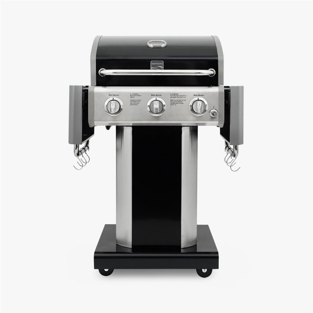 Kenmore Gazlı Barbekü 3 Ocaklı Siyah - Metal görseli 3