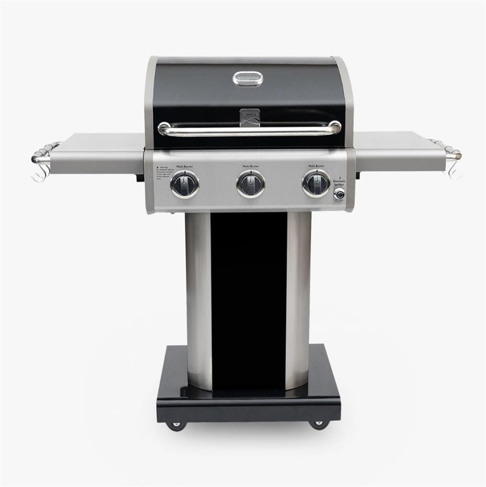 Kenmore Gazlı Barbekü 3 Ocaklı Siyah - Metal görseli 2