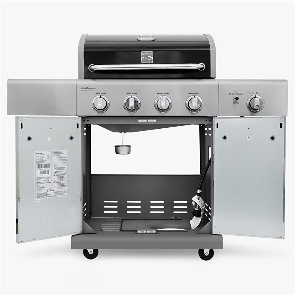 Kenmore Gazlı Barbekü 4 Ocaklı Siyah - Metal görseli 3
