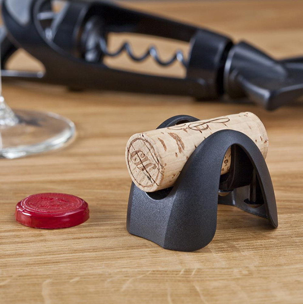 Vacu Vin Folyo Kesici Dört Bıçaklı Siyah Siyah görseli 4