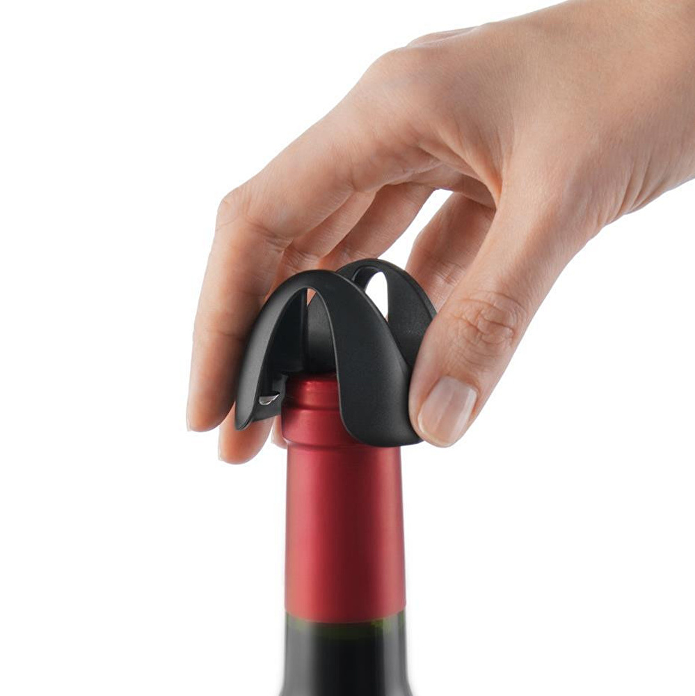 Vacu Vin Folyo Kesici Dört Bıçaklı Siyah Siyah görseli 3