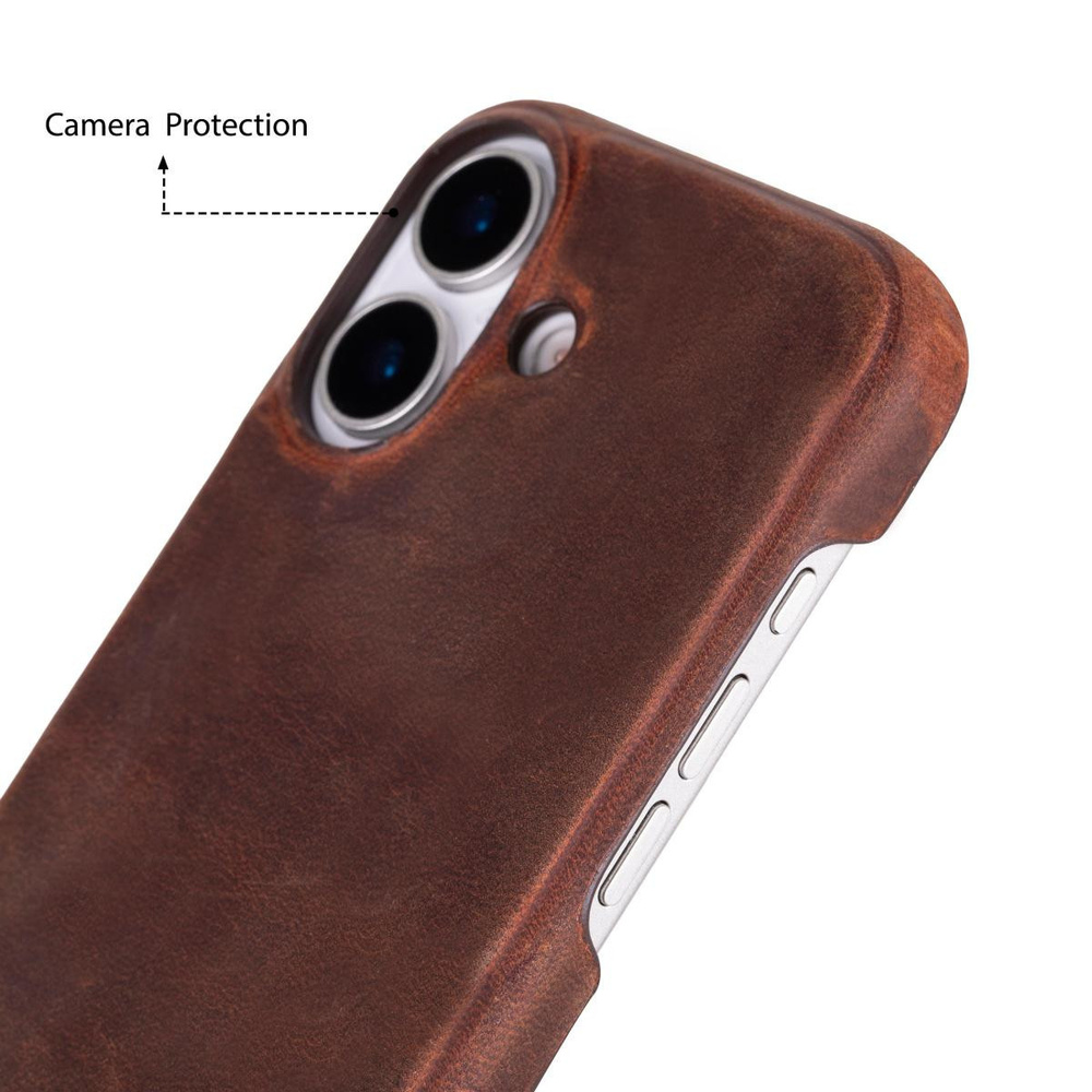 Bloominbag Bloomcase Ultimate Jacket Saddle Brown - Apple Iphone 17 (6.3") Hakiki Deri Kılıf görseli 5