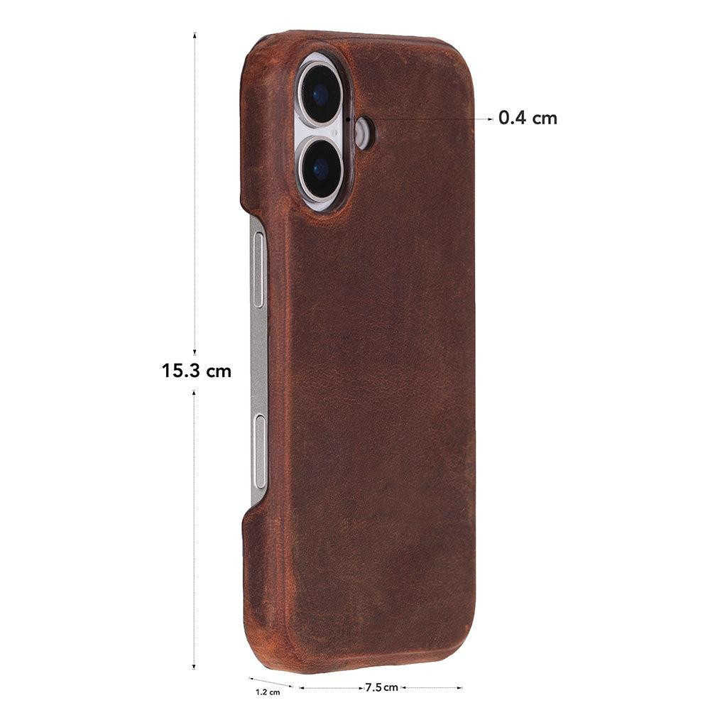 Bloominbag Bloomcase Ultimate Jacket Saddle Brown - Apple Iphone 17 (6.3") Hakiki Deri Kılıf görseli 3