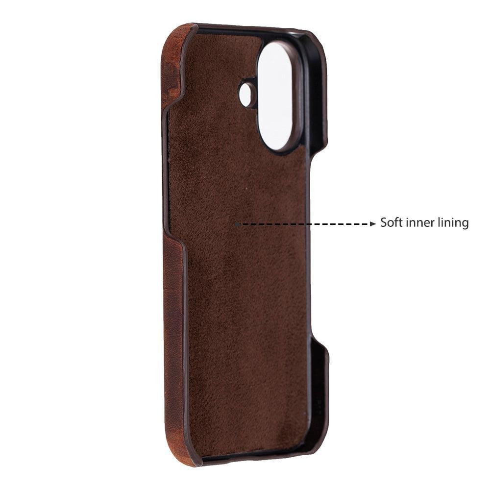 Bloominbag Bloomcase Ultimate Jacket Saddle Brown - Apple Iphone 17 (6.3") Hakiki Deri Kılıf görseli 4