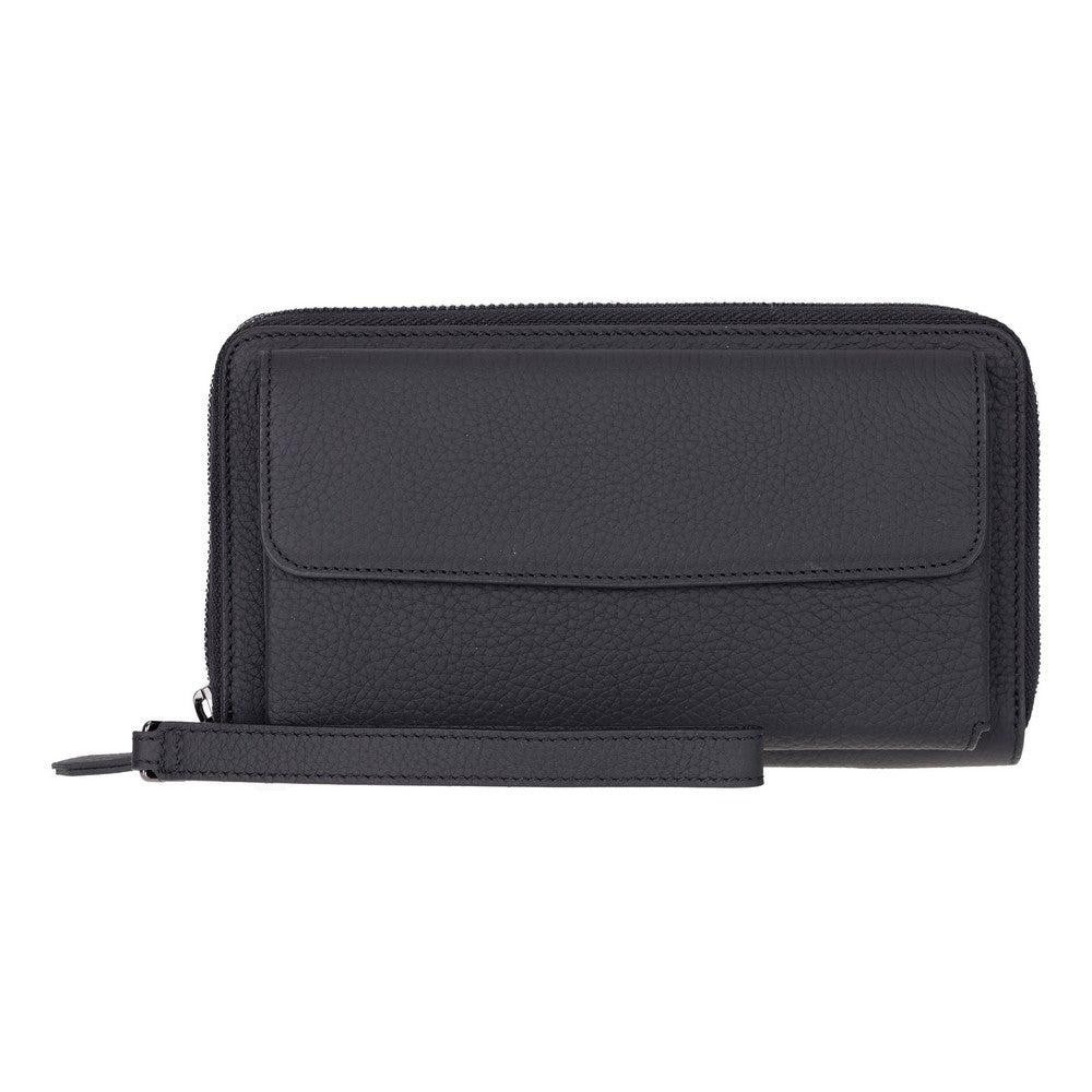 Bloominbag Bloomporter Shadow Black Hakiki Deri Telefon Bölmeli Cüzdan görseli 1