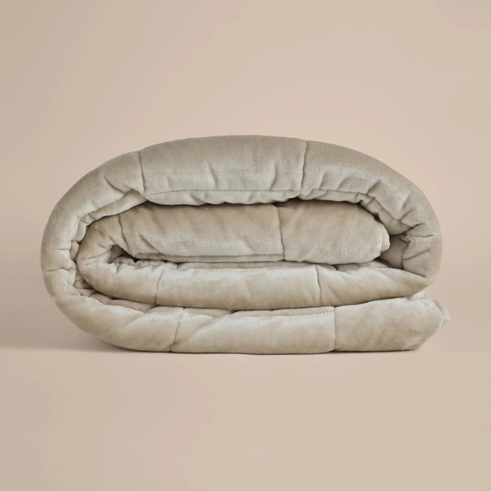 Penelope Çift Kişilik Çift Taraflı Welsoft Yorgan Taş 195x215 Cm - Velour Serisi görseli 5