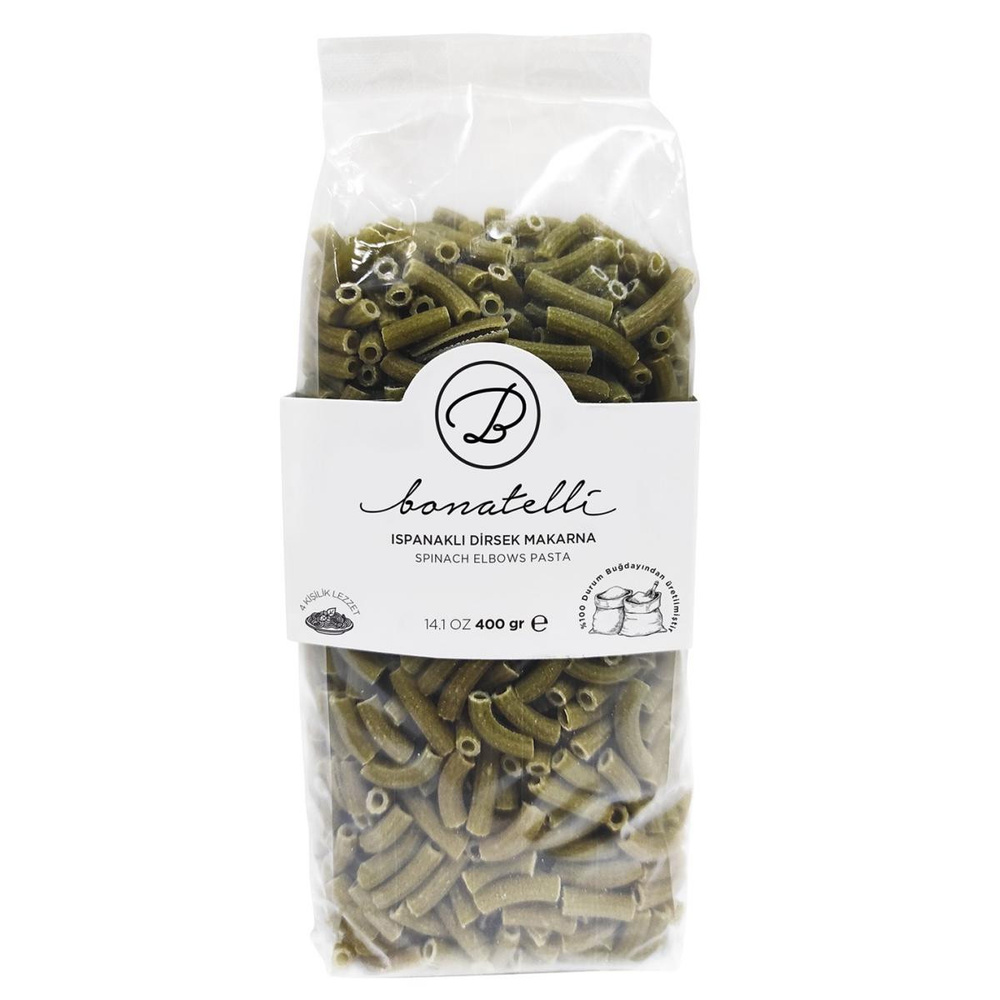 Bonatelli Ispanaklı Dirsek Makarna 400gr görseli 2