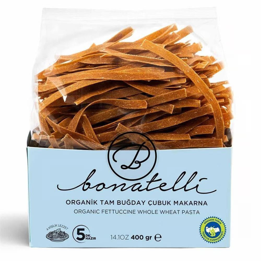 Bonatelli Organik Tam Buğday Çubuk Makarna 400 G görseli 3