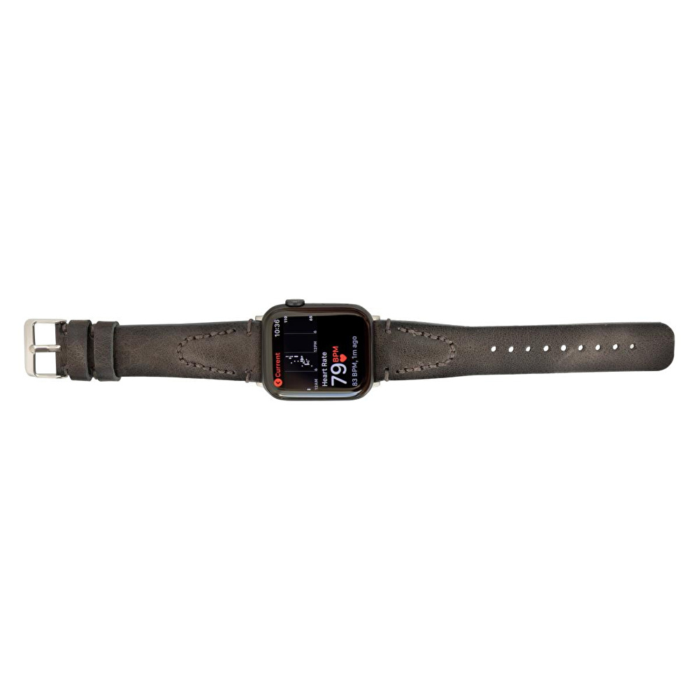 Bloominbag Bloomstrap Avilla Sandy Gray Hakiki Deri Apple Watch Kayışı-44/45/46/49mm görseli 3