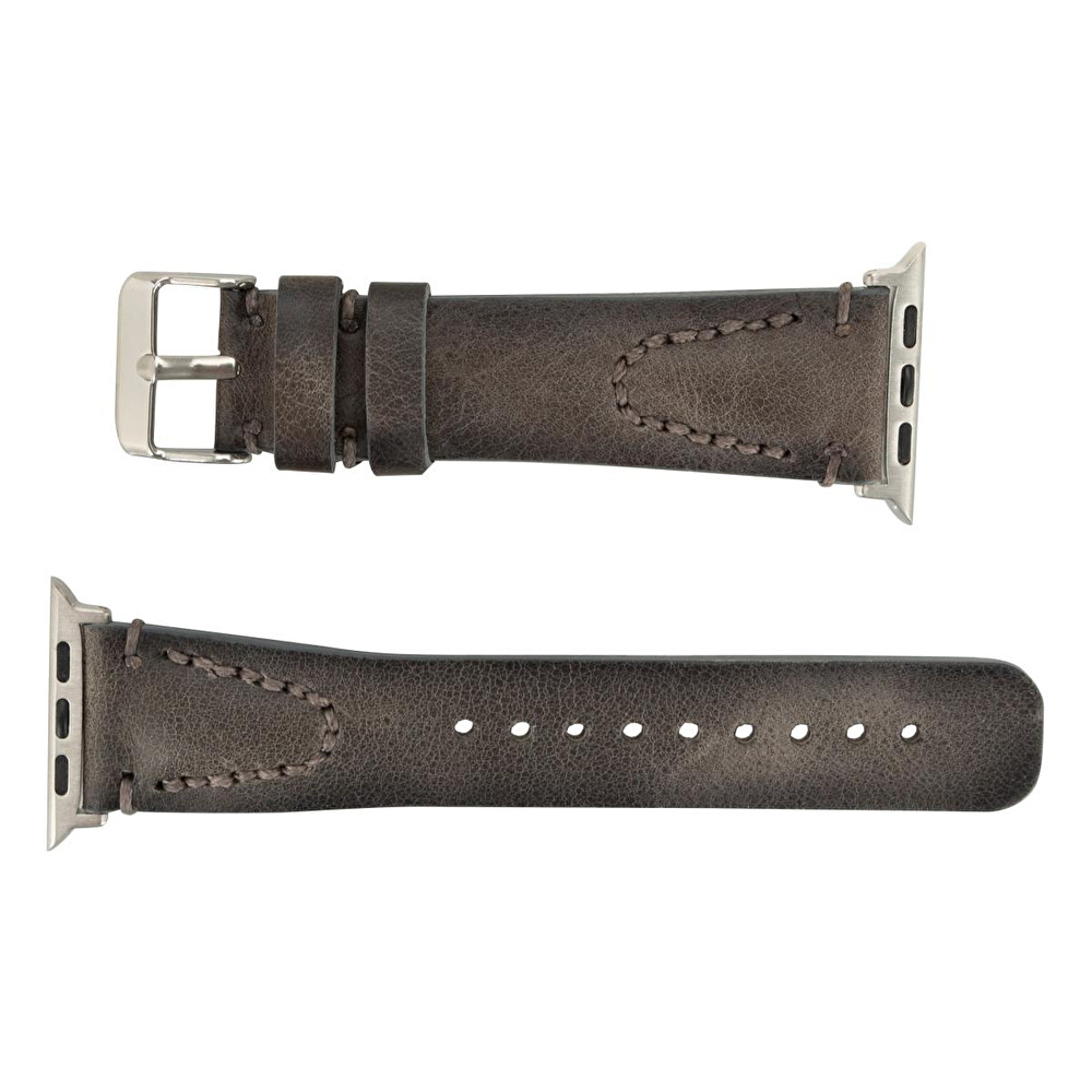 Bloominbag Bloomstrap Avilla Sandy Gray Hakiki Deri Apple Watch Kayışı-44/45/46/49mm görseli 4