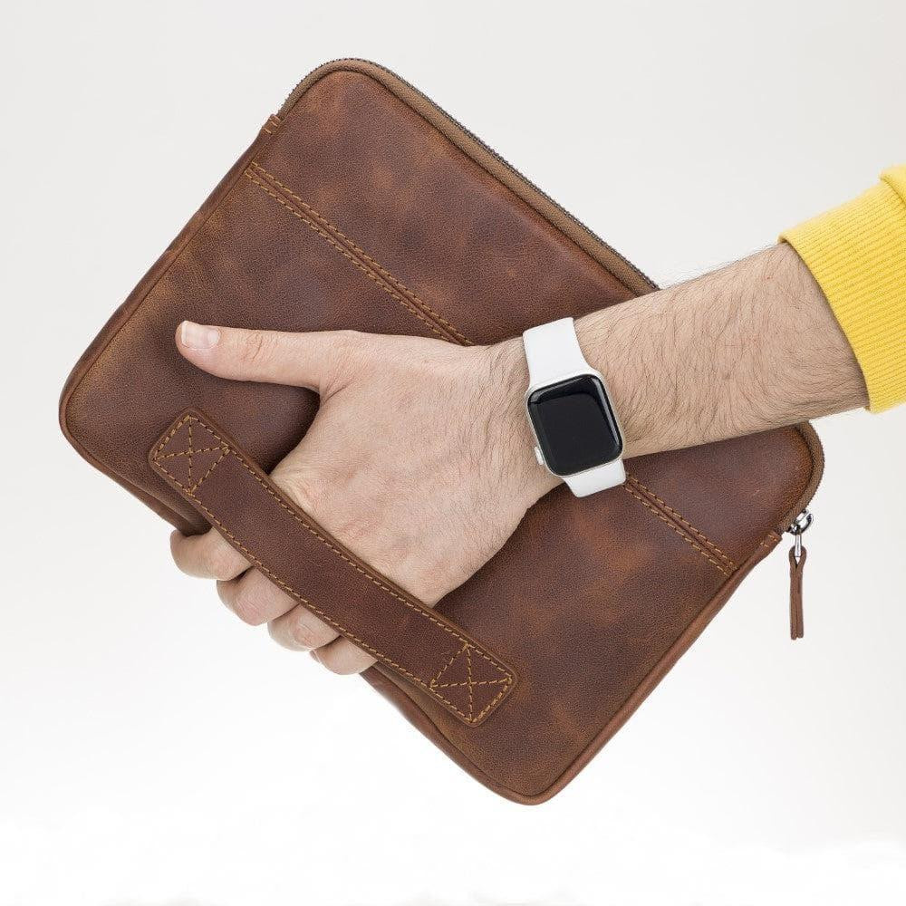 Bloominbag Torino Saddle Brown Super Slim 16inç Laptop / Macbook Kılıf görseli 5