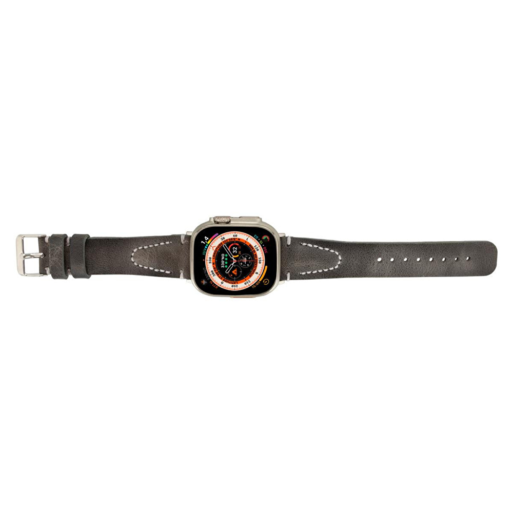 Bloominbag Bloomstrap Avilla Ash Gray Hakiki Deri Apple Watch Kayışı-44/45/46/49mm görseli 3