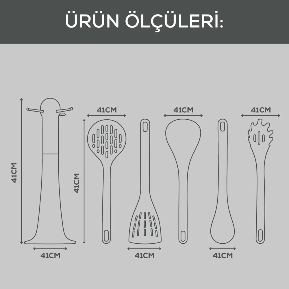 Vienev Plastik Standlı Soğuk Servis Seti Bej | Mutfak Gereçleri Seti görseli 4