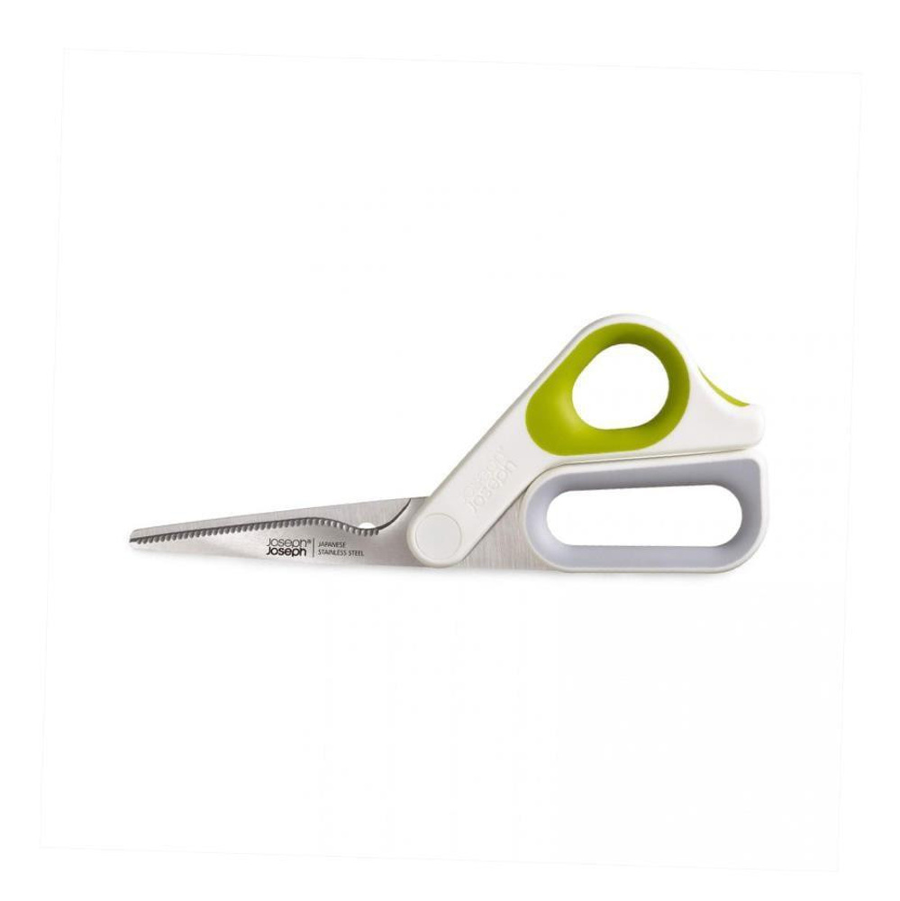 Joseph Joseph Powergrip Başparmak Destekli Mutfak Makası Beyaz/yeşil görseli 1