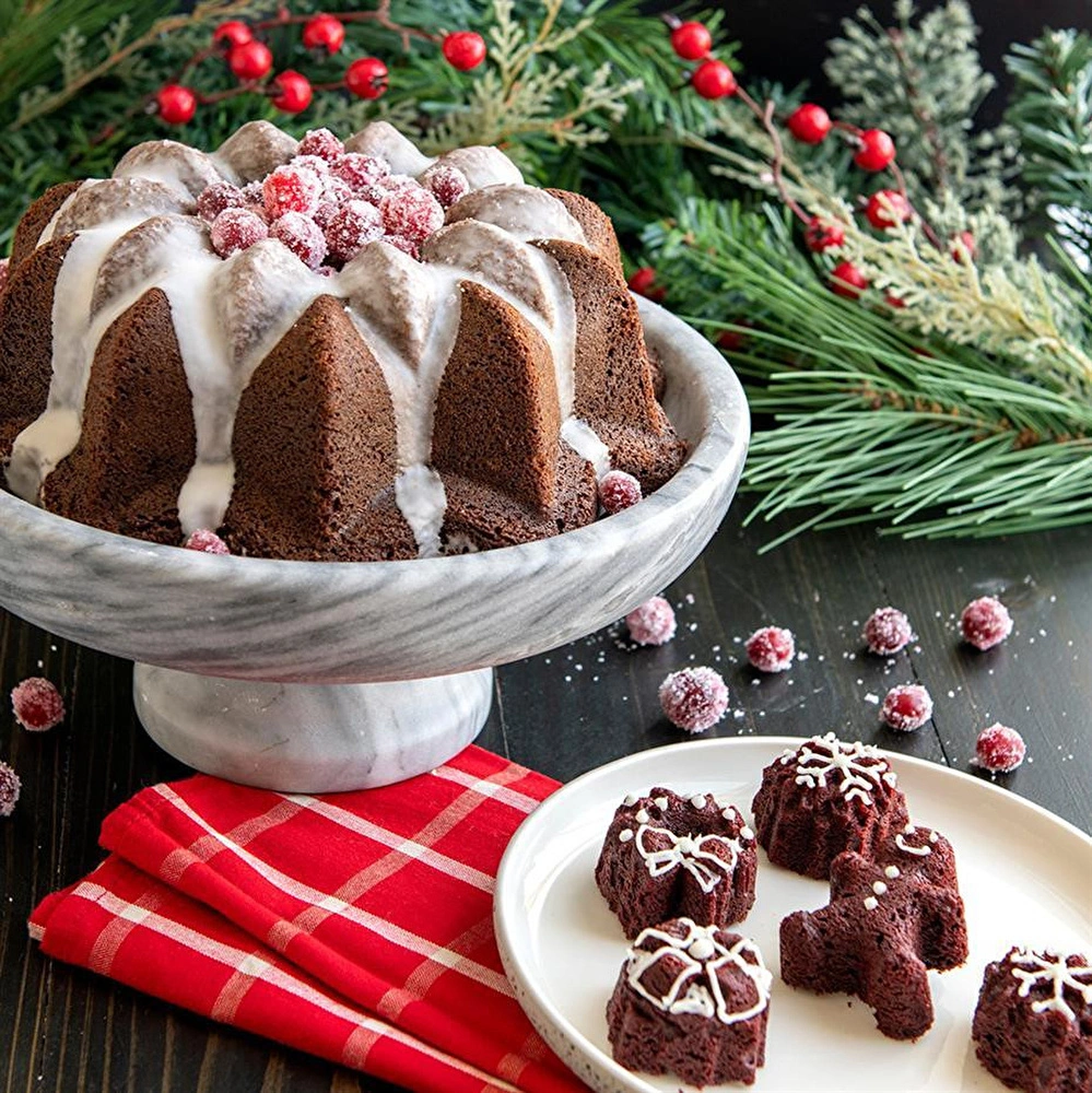 Nordicware Vintage Yıldız Bundt Kek Kalıbı Gümüş görseli 5