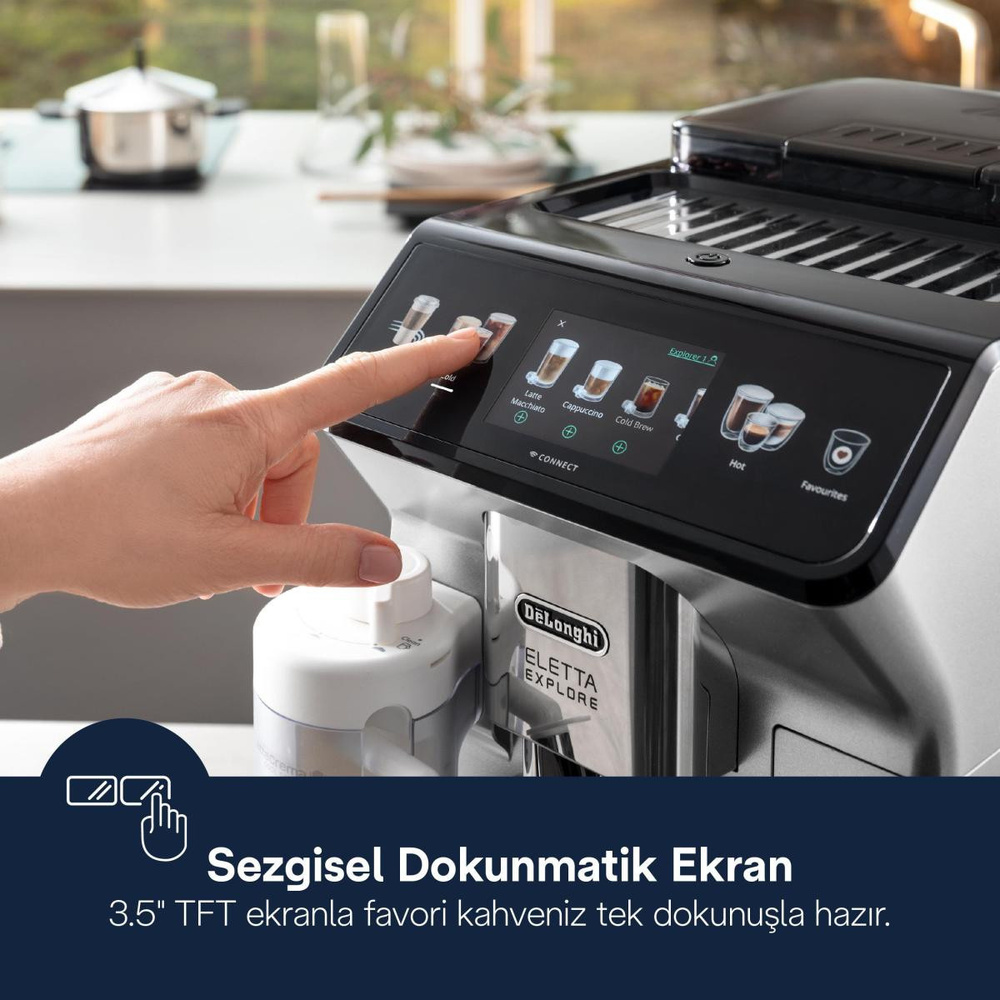 Delonghi Eletta Explore, Ecam450.86.t Tam Otomatik Espresso Kahve Makinesi görseli 4