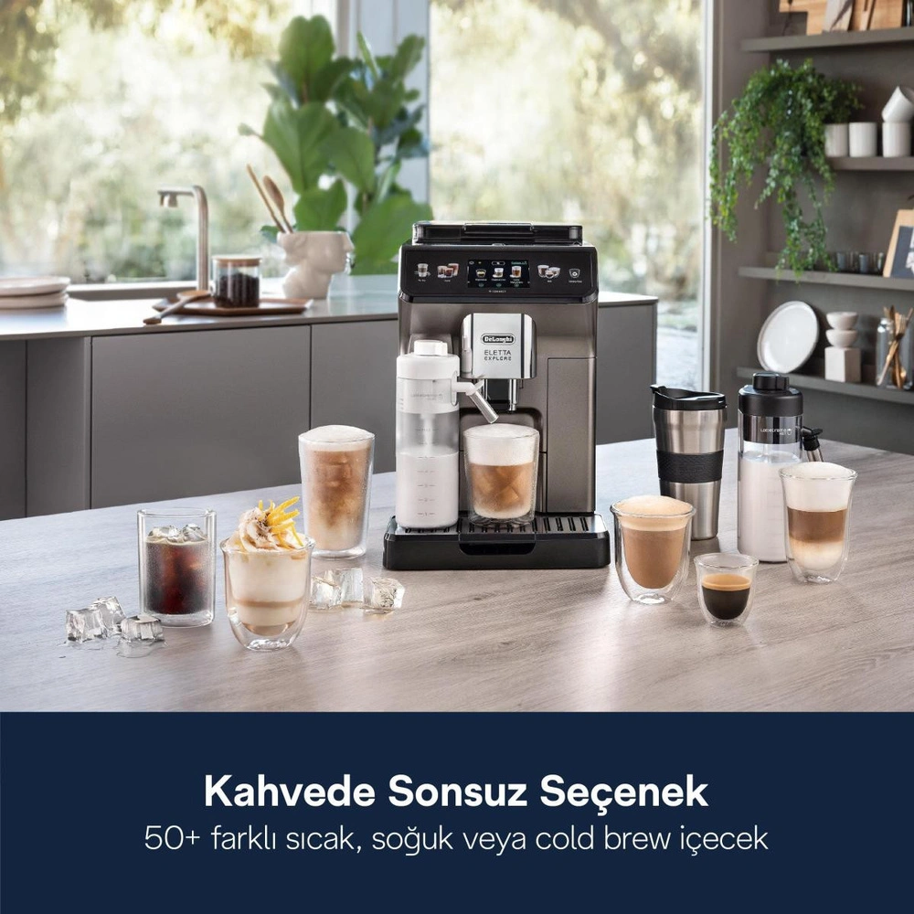 Delonghi Eletta Explore, Ecam450.86.t Tam Otomatik Espresso Kahve Makinesi görseli 3