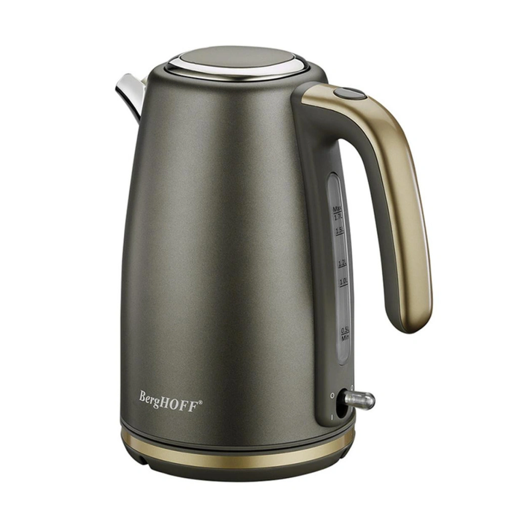 Berghoff Gem Pearl 1.7 Litre Gri Gold Modern Su Isiticisi Ve Berghoff Ekmek Kizartma Makinesi görseli 2