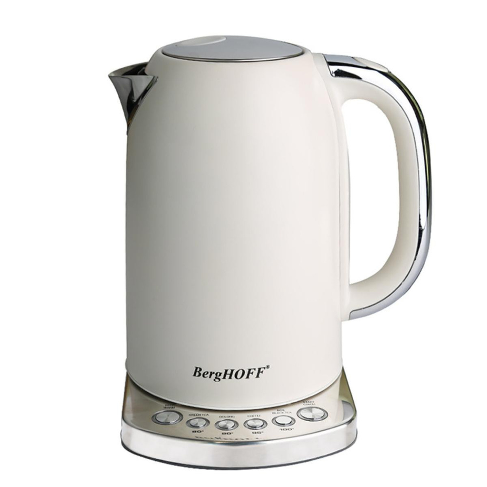 Berghoff Gem Concept 1.7 Litre Vanilya Krem Rengi Retro Su Isiticisi Ve Berghoff Ekmek Kizartma Makinesi görseli 1