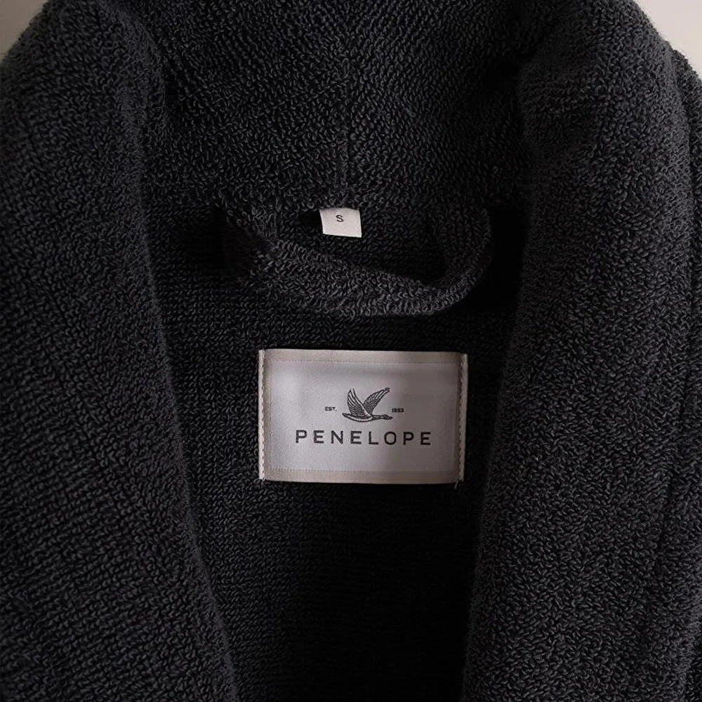 Penelope %100 Pamuk Bornoz Xl Antrasit - Noa Serisi görseli 3