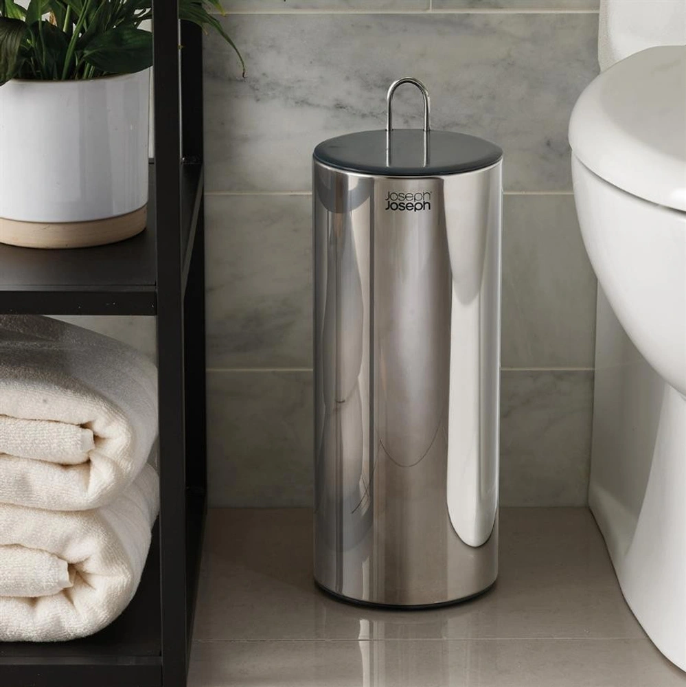 Joseph Joseph Easystore Luxe Paslanmaz Çelik Gizli Tuvalet Kağıtlığı görseli 5