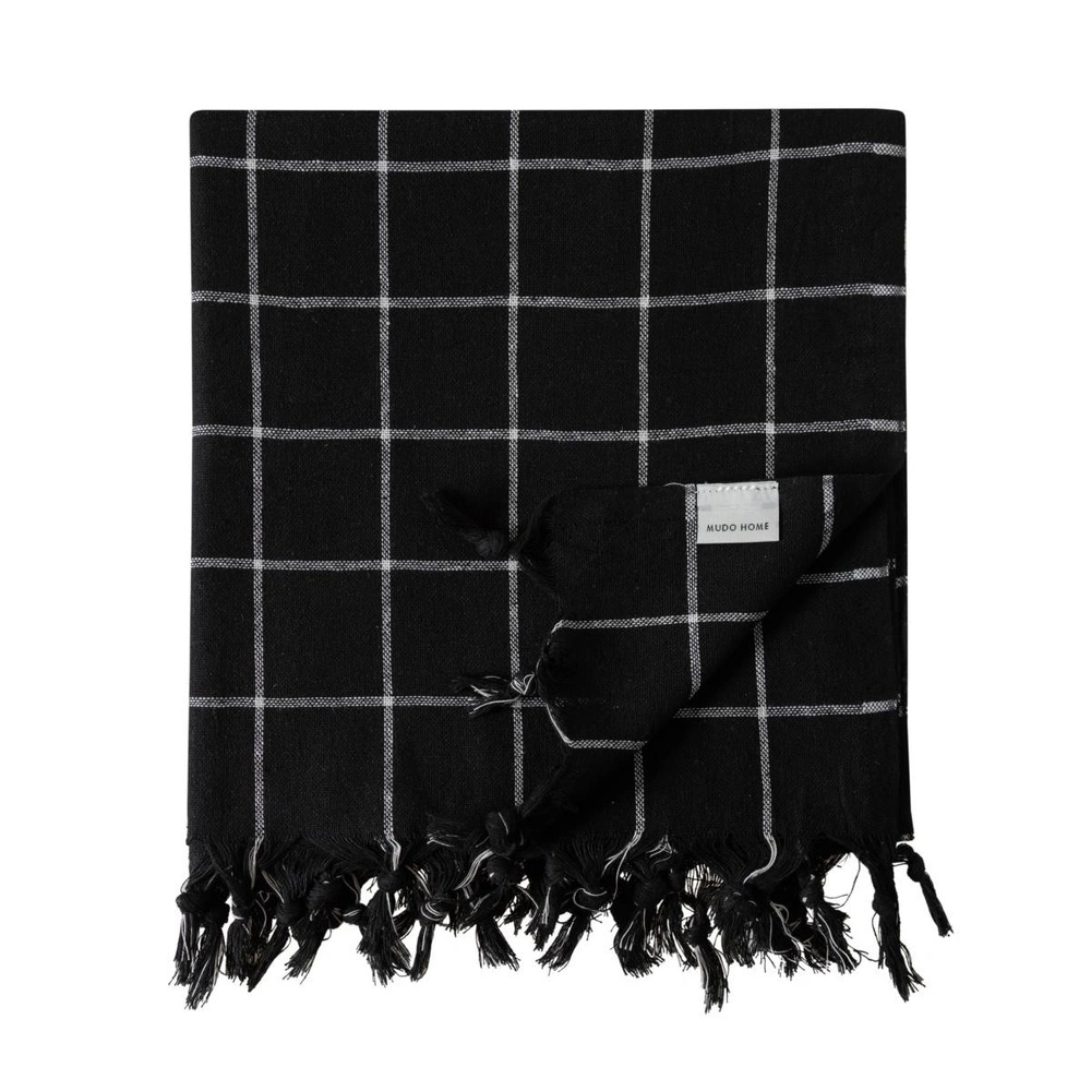 Mudo Home Edwin Si̇yah Çok Amaçli Örtü 140x140 Cm görseli 3