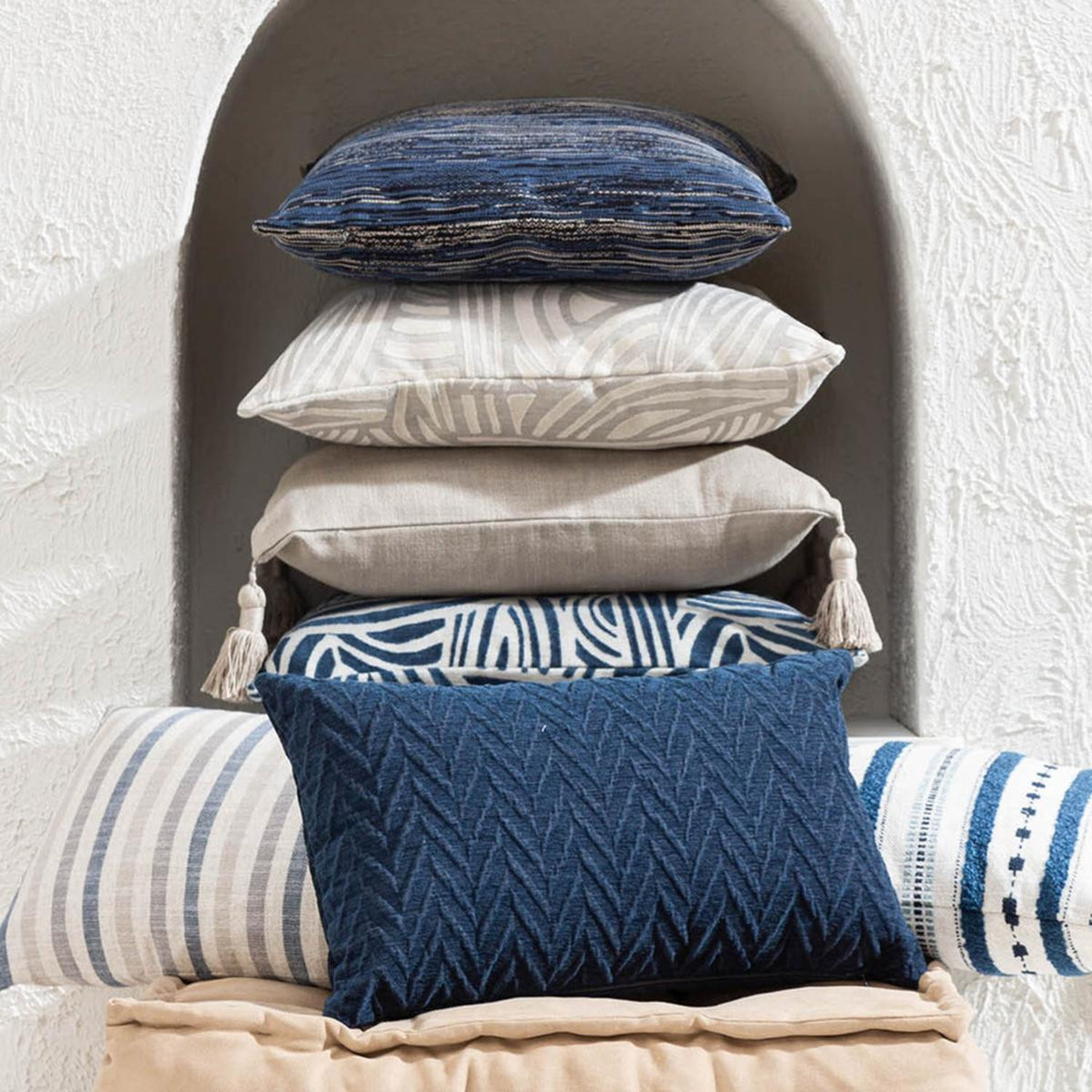 Mudo Home Alba Wave Kirlent Laci̇vert 50x50 Cm görseli 2