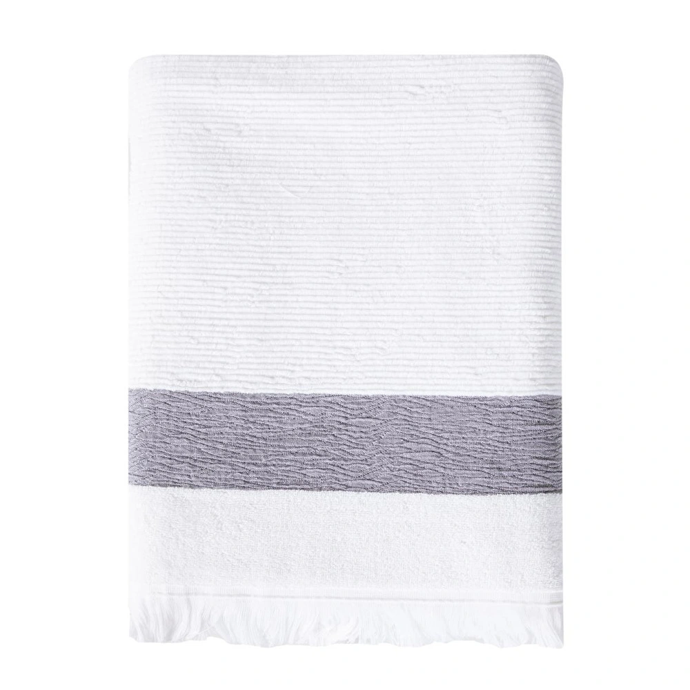 Mudo Home Borla Beyaz Banyo Havlusu 90x150 görseli 2