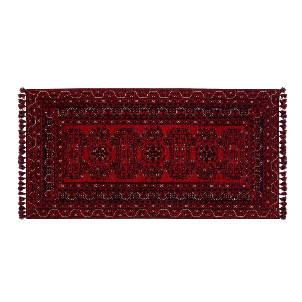 Mudo Home Jina Bold Ki̇li̇m Kirmizi Laci̇vert 80x150 Cm görseli 1