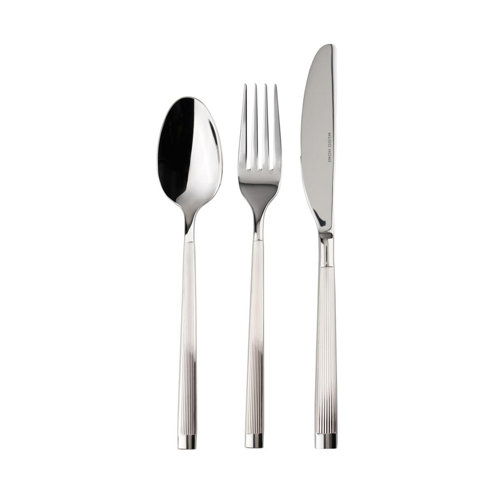 Mudo Home Elegant Line 18 Parça Çatal Kaşik Biçak Takimi Parlak Metal görseli 5