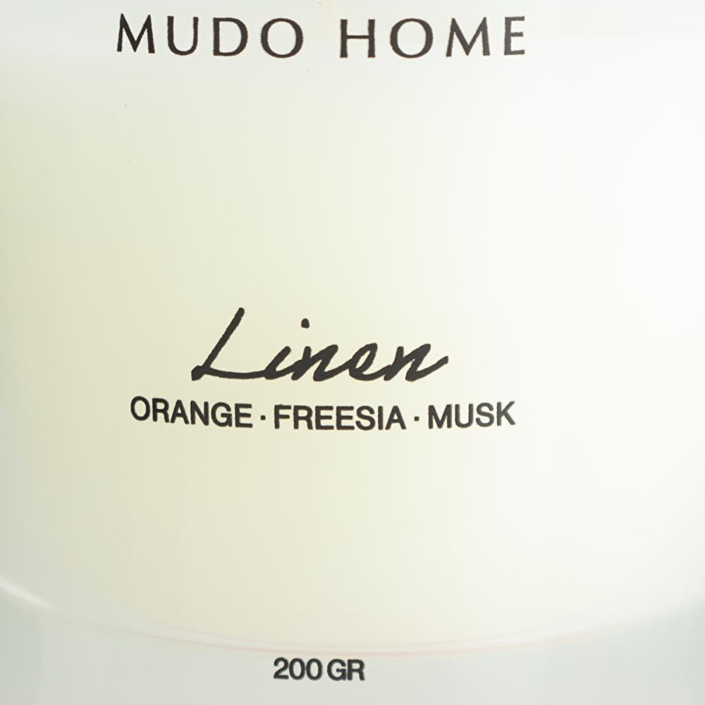 Mudo Home Dreamy White Linen Mum 200gr görseli 3