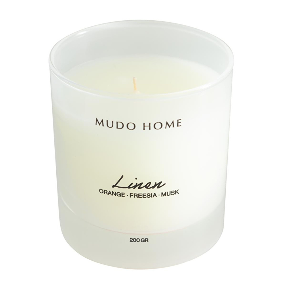 Mudo Home Dreamy White Linen Mum 200gr görseli 2