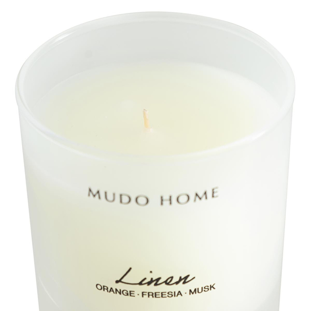 Mudo Home Dreamy White Linen Mum 200gr görseli 4