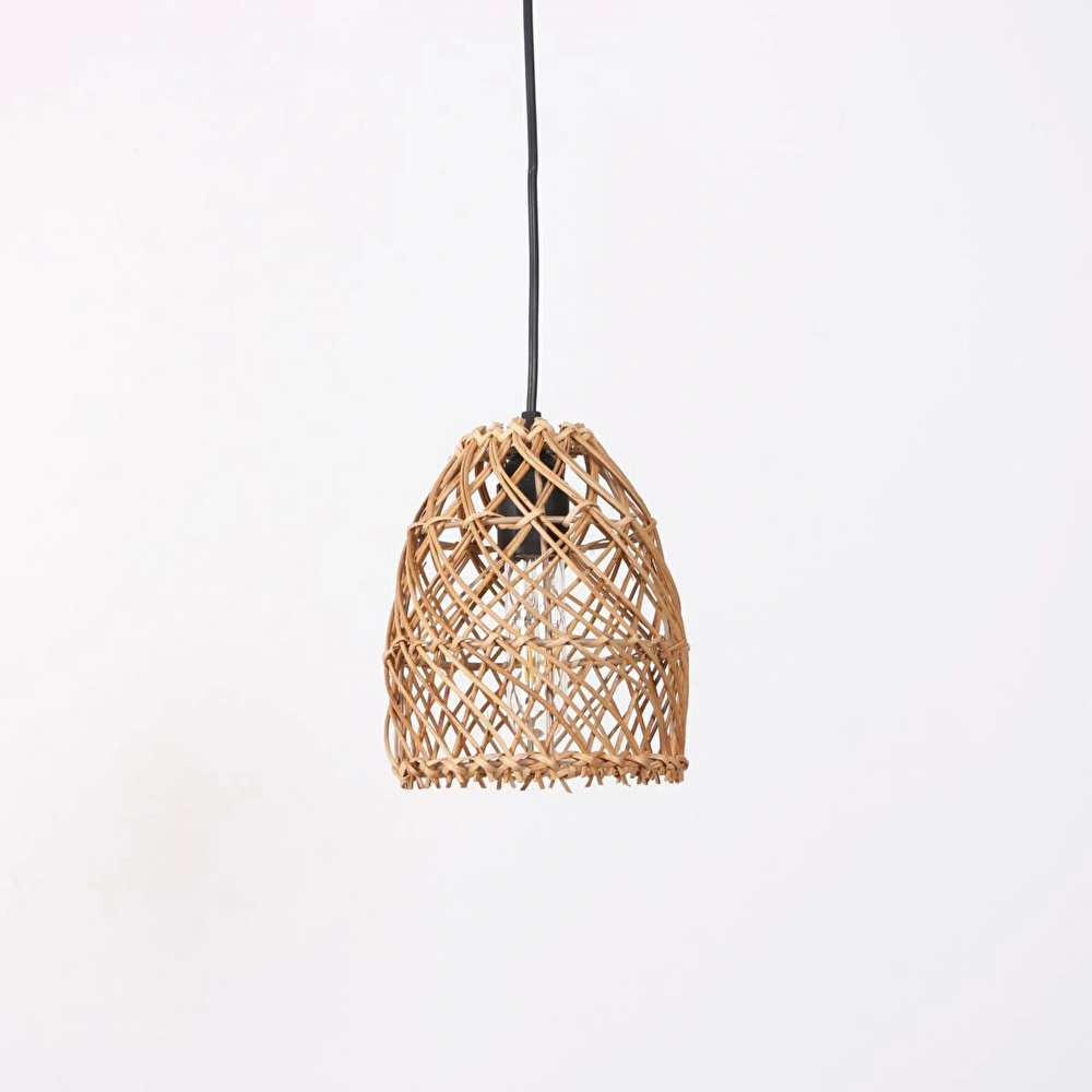 Mylamp Yonca 16x19 Cm. Rattan Lamba görseli 1