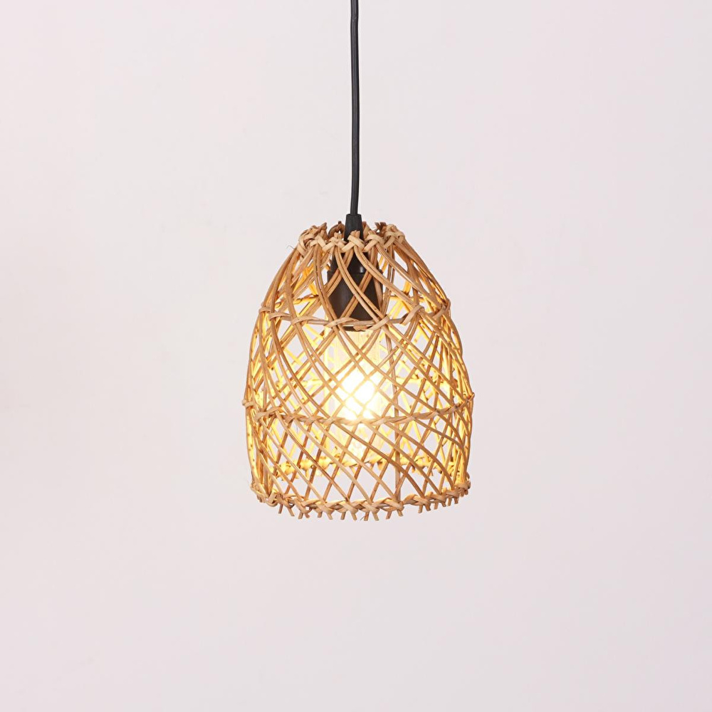 Mylamp Yonca 16x19 Cm. Rattan Lamba görseli 4