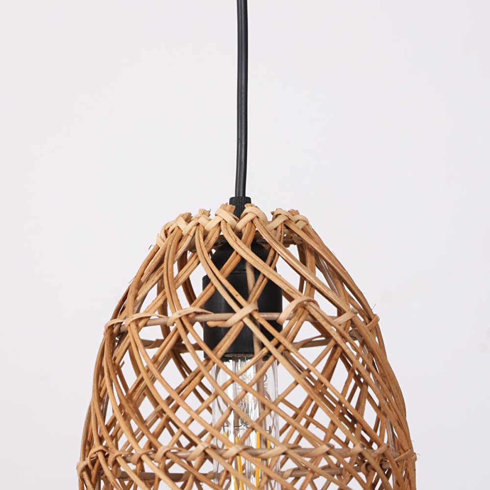 Mylamp Yonca 16x19 Cm. Rattan Lamba görseli 3