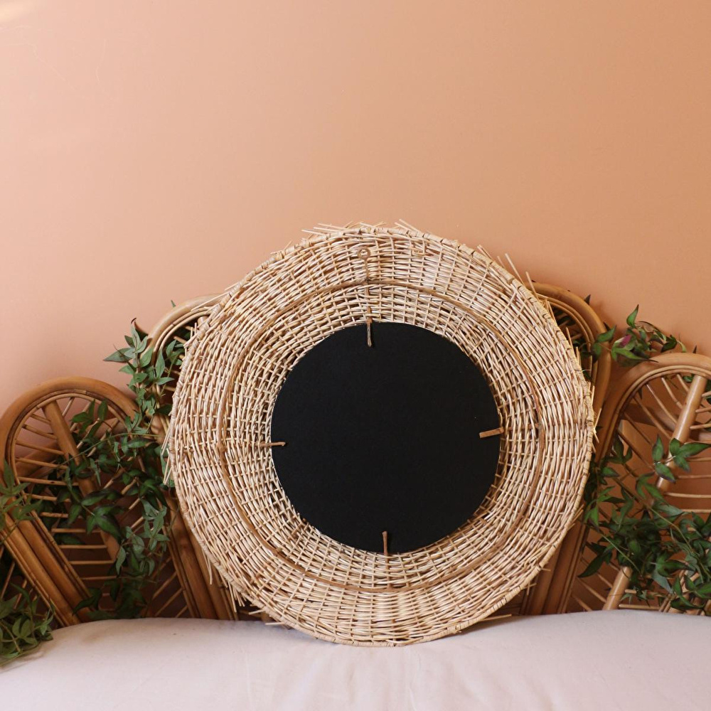 Mylamp Halo Doğal Rattan Ayna 61 Cm görseli 5