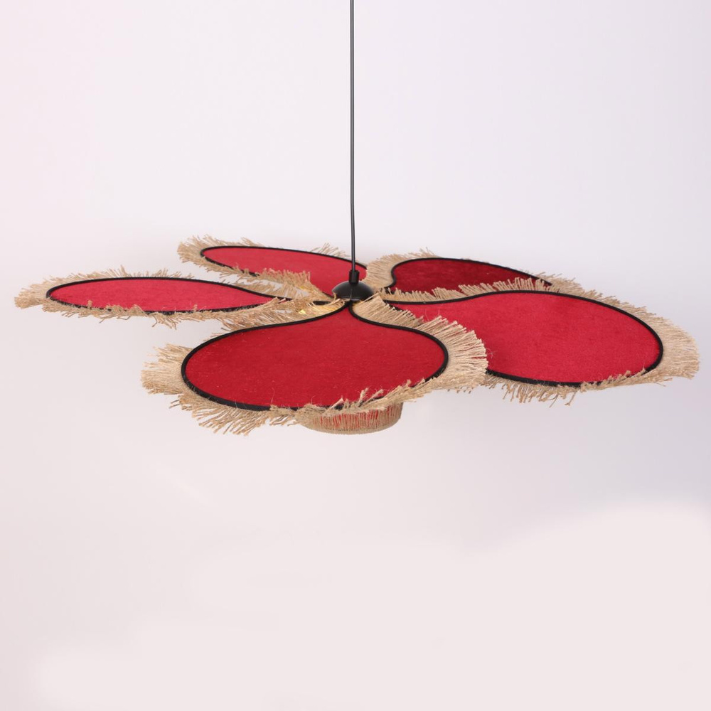 Mylamp Papatya Kadife Kumaş Avize 90 Cm 30 Cm görseli 1
