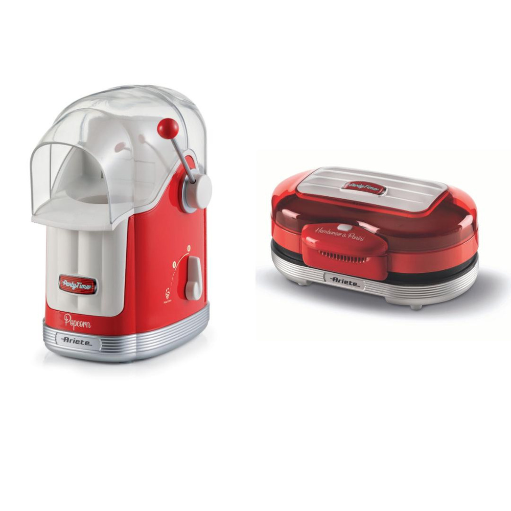 Ariete Party Time Popcorn Mısır Patlatma Makinesi + Hamburger Makinesi 2'li Özel Set Pset02 görseli 2