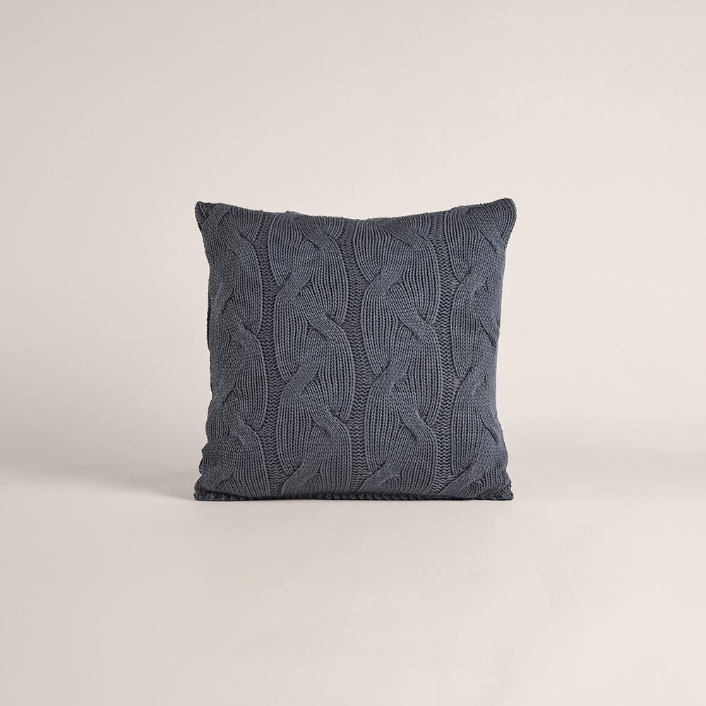 Penelope Triko Kırlent Kılıfı Füme 45x45 Cm - Cabella Serisi görseli 1
